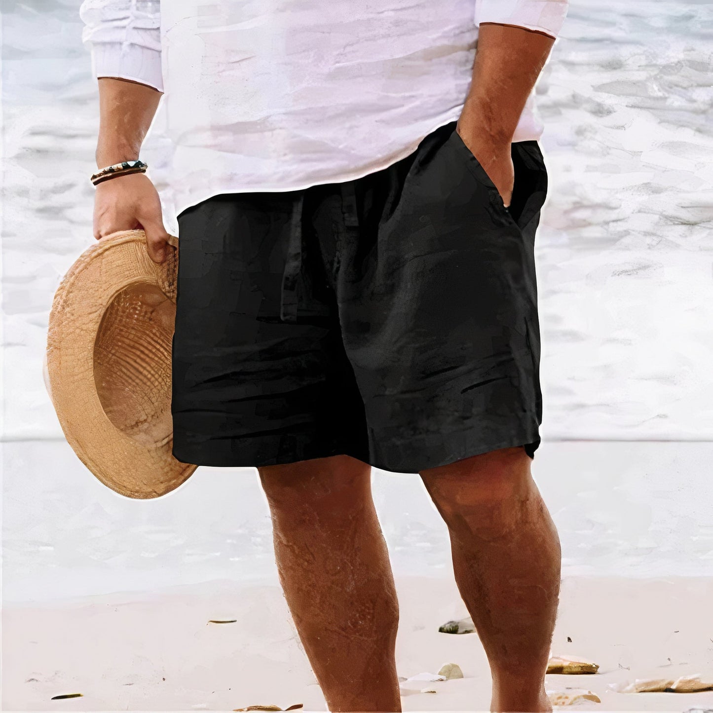 Ademende linnen shorts - Zach