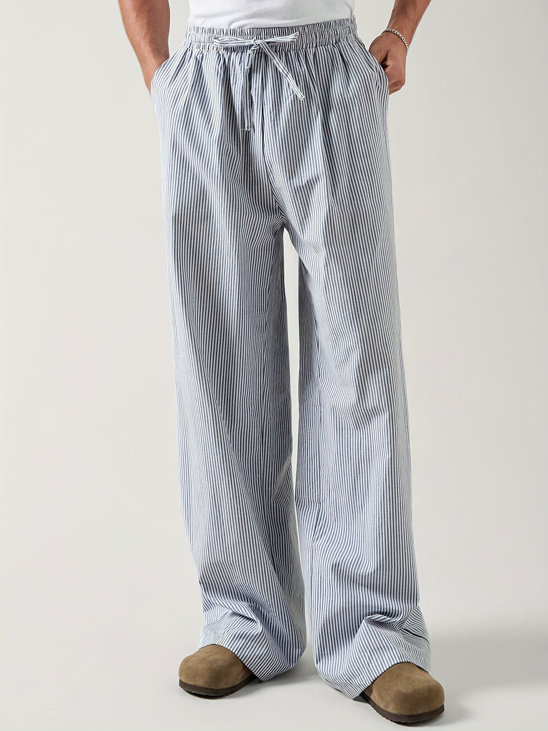 Heren Zomerbroek | Casual & Lichtgewicht | Gestreepte Pijpen