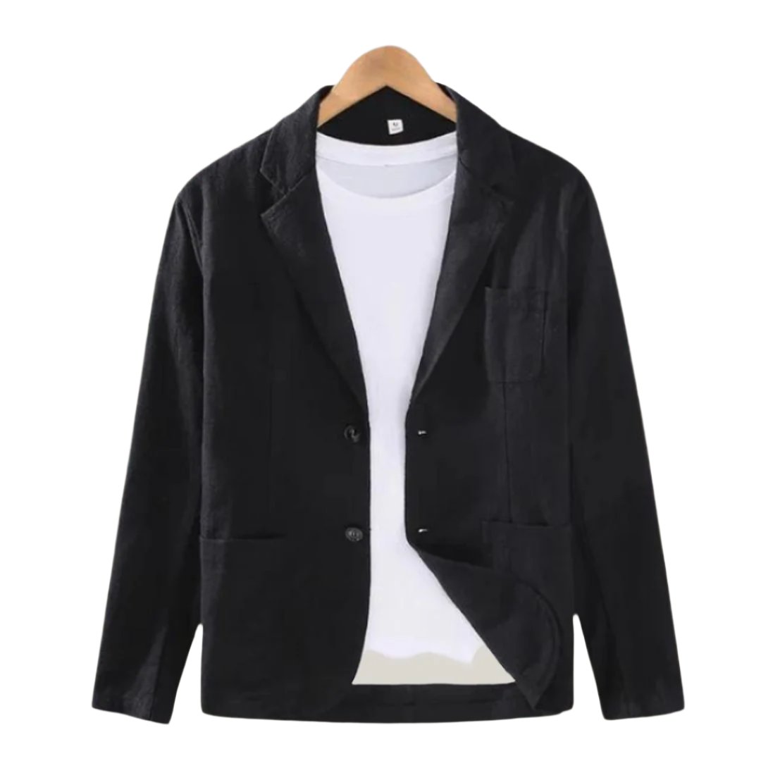 Elegante Italiaanse linnen blazer voor heren met verfijnde charme en moderne look | Cas