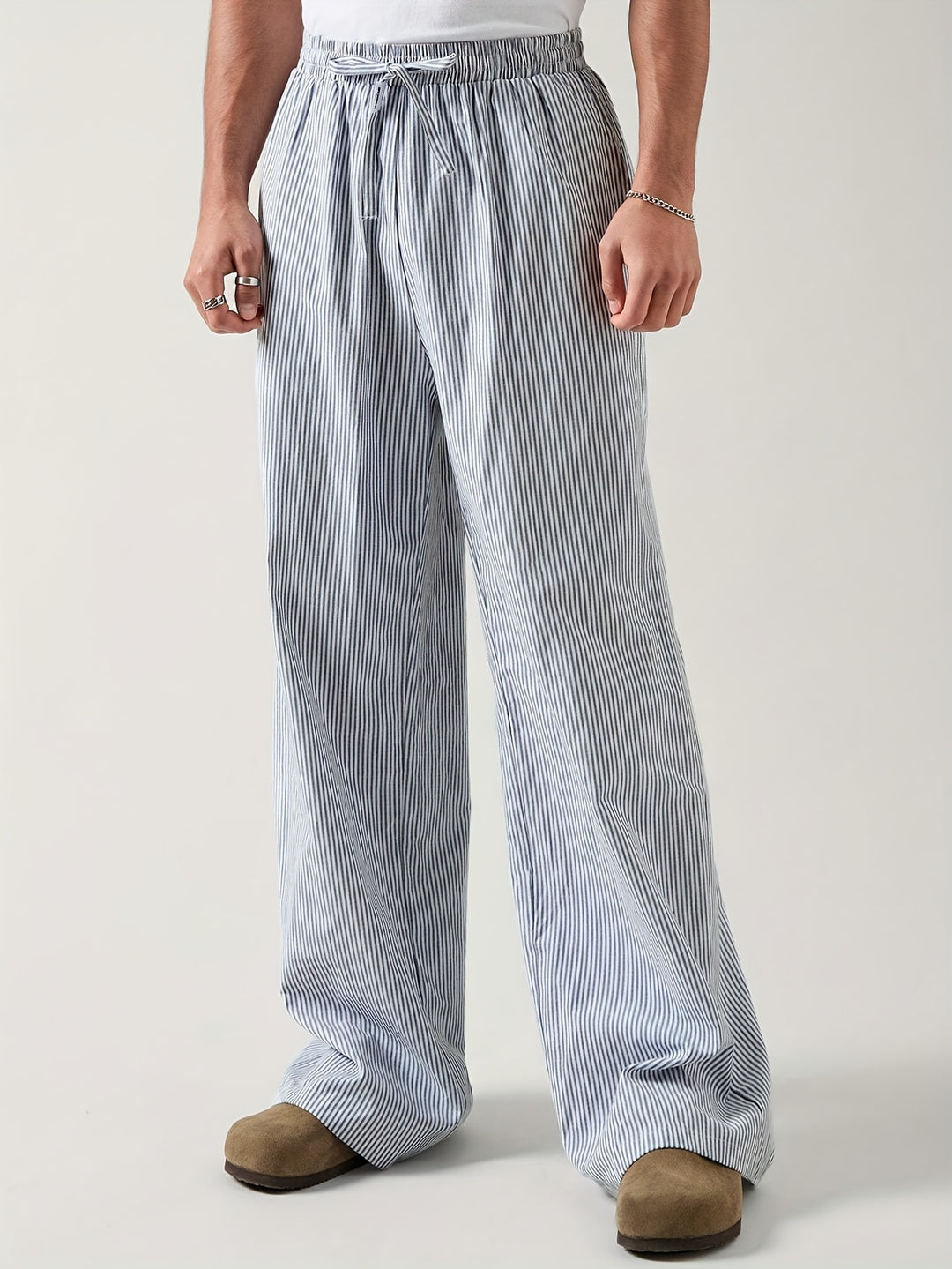 Heren Zomerbroek | Casual & Lichtgewicht | Gestreepte Pijpen