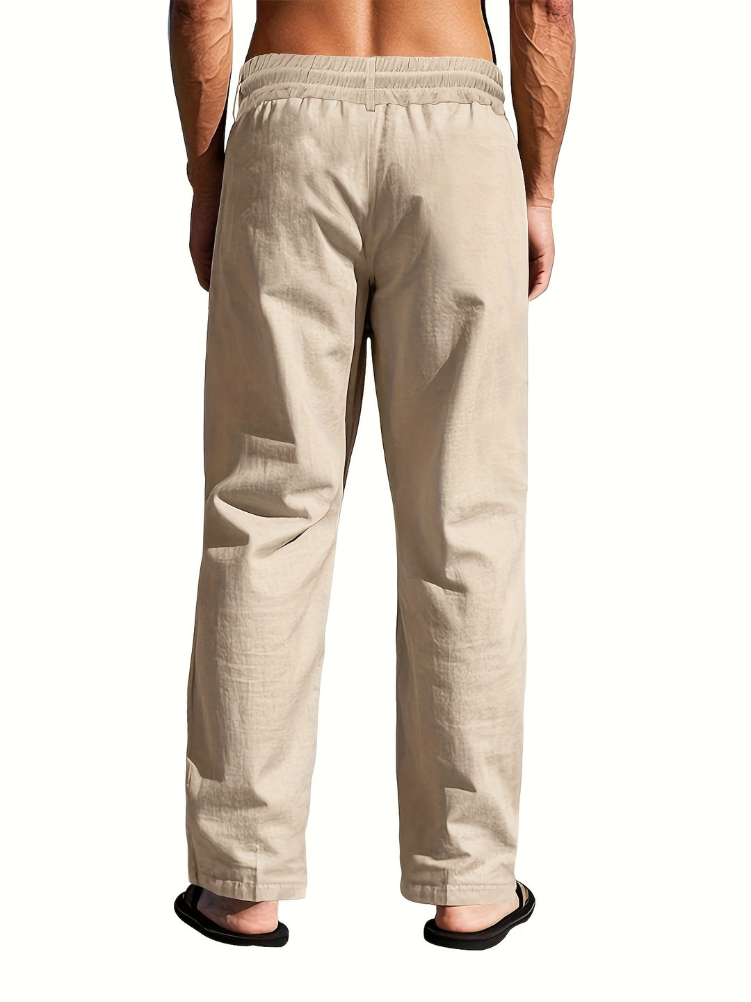 Heren Linnen Broek | Lichtgewicht & Ademend | Trekkoord & Multi-Knoop | Strand & Casual