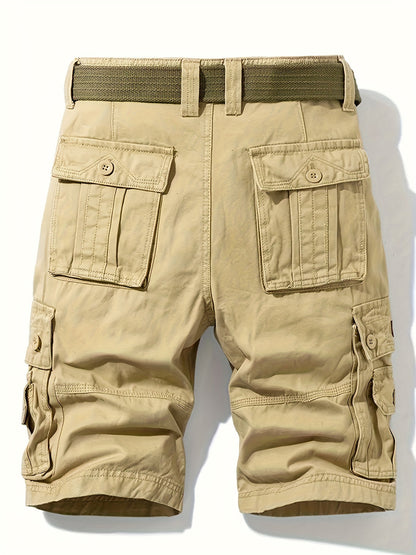Heren Cargo Shorts | Klassiek Design | Multi-Pocket | Taille Trekkoord | Katoen voor Zomer Buiten