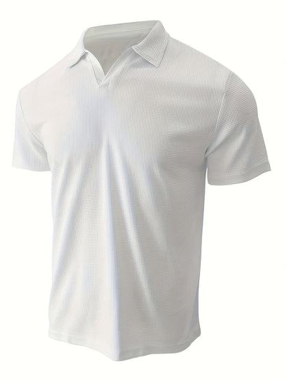 Heren Polo | Effen Kleur & Grid Textuur | Comfortabele Kraag | Ademend & Casual