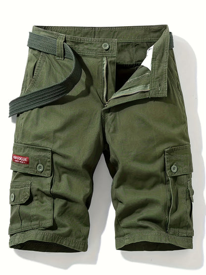 Heren Cargo Shorts | Klassiek Design | Multi-Pocket | Taille Trekkoord | Katoen voor Zomer Buiten