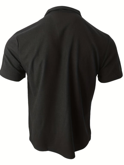Heren Polo | Effen Kleur & Grid Textuur | Comfortabele Kraag | Ademend & Casual